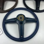Hilux Pickup 1979 - 1983 3 spokes steering wheel leather stitched (1)