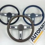Hilux Pickup 1979 - 1983 3 spokes steering wheel leather stitched (2)
