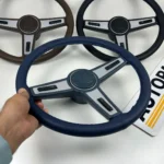 Hilux Pickup 1979 - 1983 3 spokes steering wheel leather stitched (5)