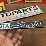 Starlet kp60 kp61 trunk lid badge (4)