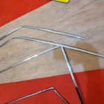 Corolla 1980-83 4-door sedan door pillar chrome trims OEM JDM 7