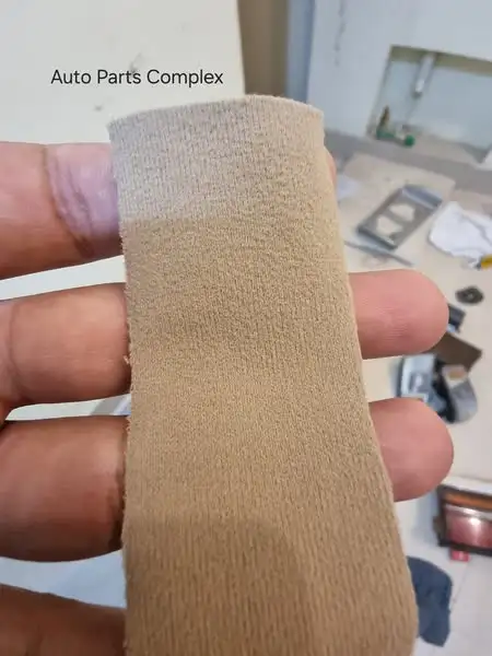 Velvet Headliner Fabric light beige color 3