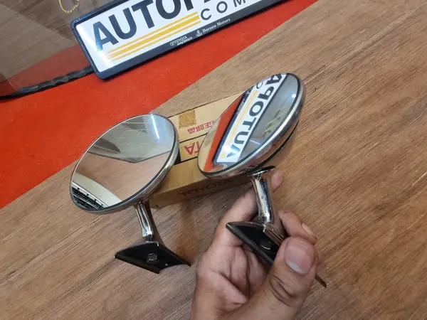 Old-school Semi bullet type fender mirrors 2