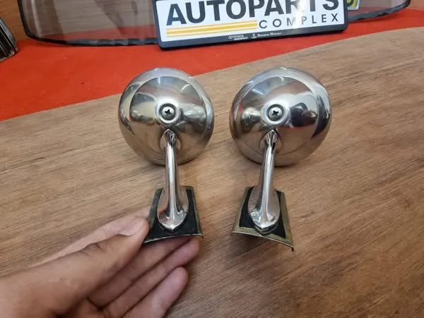 Old-school Semi bullet type fender mirrors 3