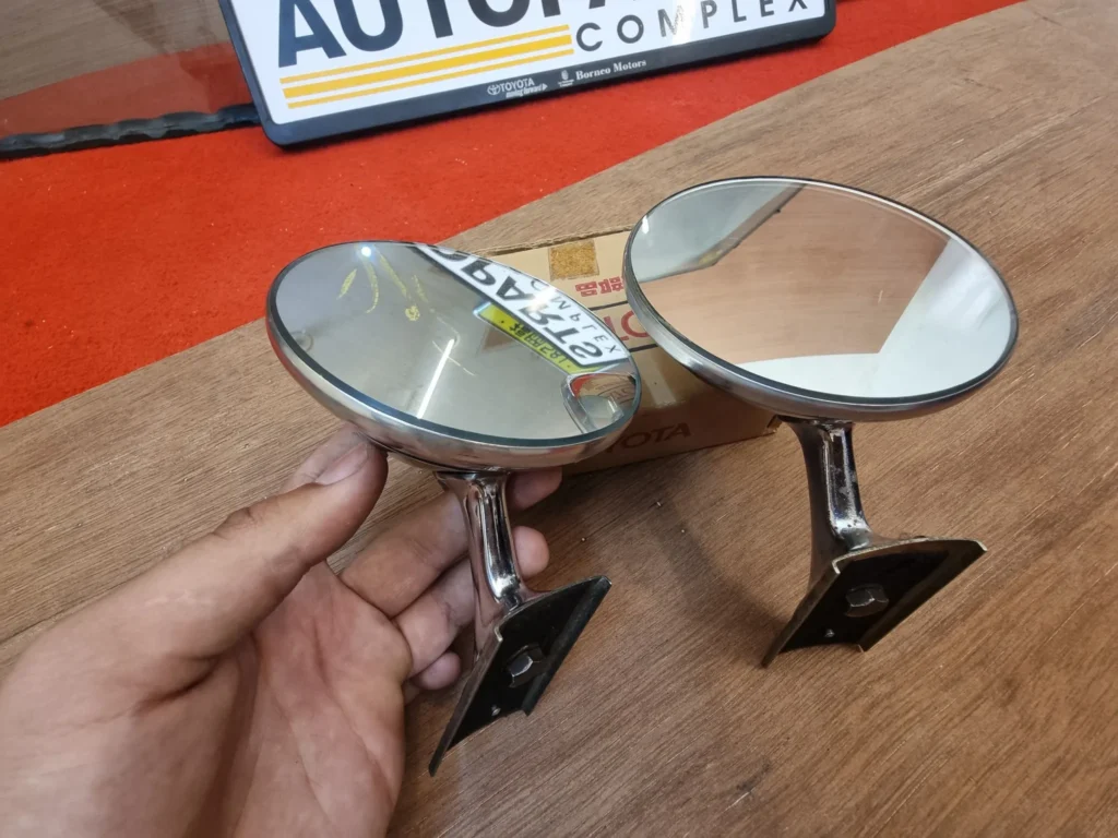 Old-school Semi bullet type fender mirrors 7