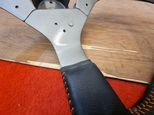 Ae86 steering wheel handle leather stitched refurbished 4