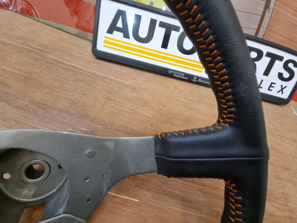 Ae86 steering wheel handle leather stitched refurbished 5