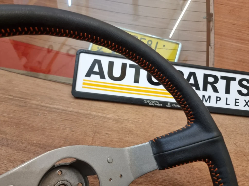 Ae86 steering wheel handle leather stitched refurbished 6