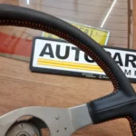 Ae86 steering wheel handle leather stitched refurbished 6