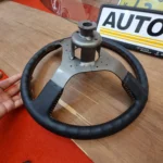 Ae86 steering wheel handle leather stitched refurbished 7