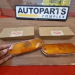 Corolla ke10 ke11 ke15 ke17 front bumper indicator lenses with chrome surrounds 1