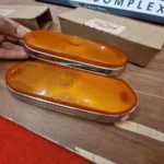 Corolla ke10 ke11 ke15 ke17 front bumper indicator lenses with chrome surrounds 3