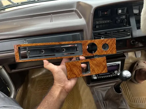 Corolla 1980-83 ke70 ae70 RHD Instrument panel surround wood type 1