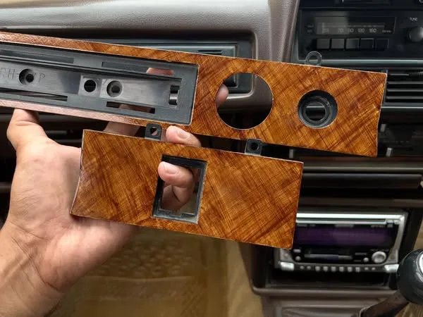 Corolla 1980-83 ke70 ae70 RHD Instrument panel surround wood type 2