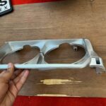 Corolla 1980 Quadlights silver painted headlight bezels 5