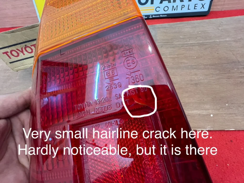 Corolla Ke70 Te72 wagon tail light lens NOS OEM 6