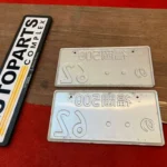 Original Japan uncut license plates number 62 6