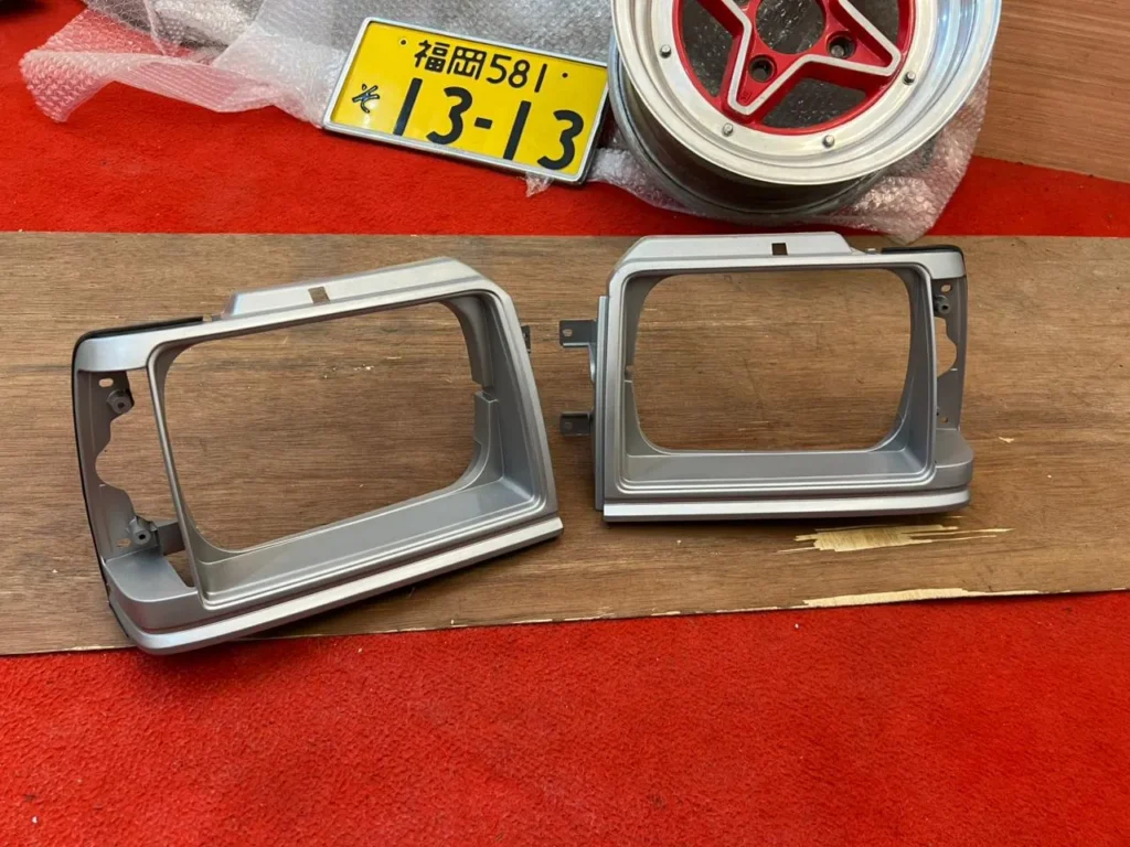 Starlet KP60 KP61 Mk3 headlight bezels pair 4