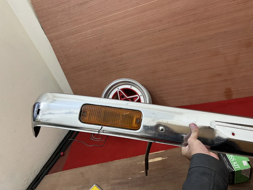 Datsun sunny 120y B310 JDM front chrome bumper (5)