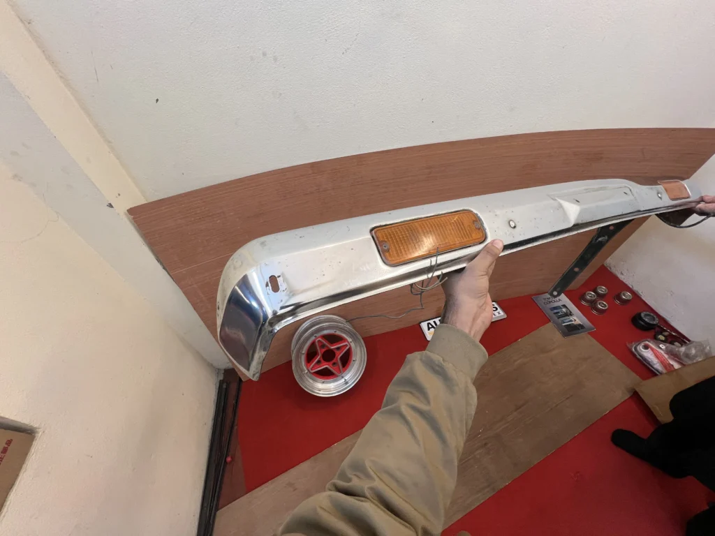 Datsun sunny 120y B310 JDM front chrome bumper (7)