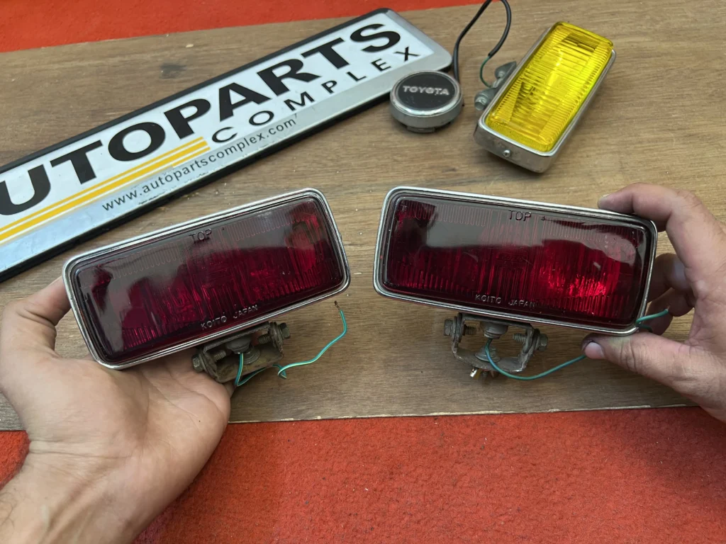 OEM KOITO old school fog lights (Super rare red lens) (2)