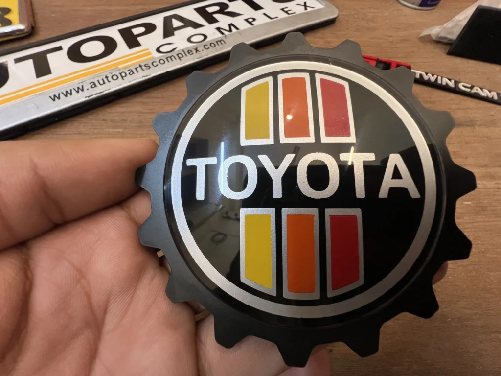 Toyota TRD tri-colored stripes grille badge (3)