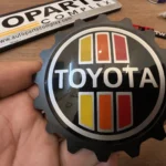Toyota TRD tri-colored stripes grille badge (3)