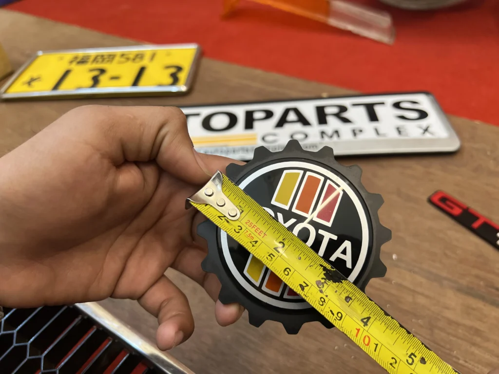 Toyota TRD tri-colored stripes grille badge (6)