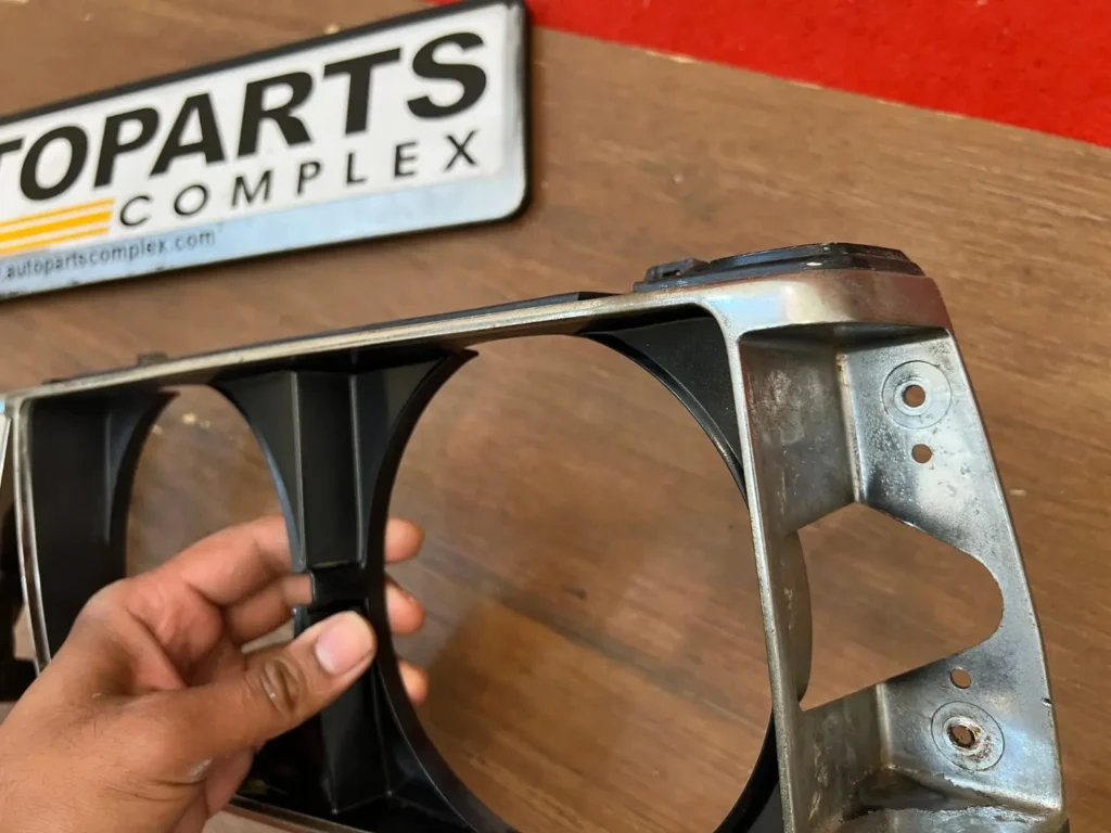 Corolla 1980 GT chrome headlight bezels OEM (5)