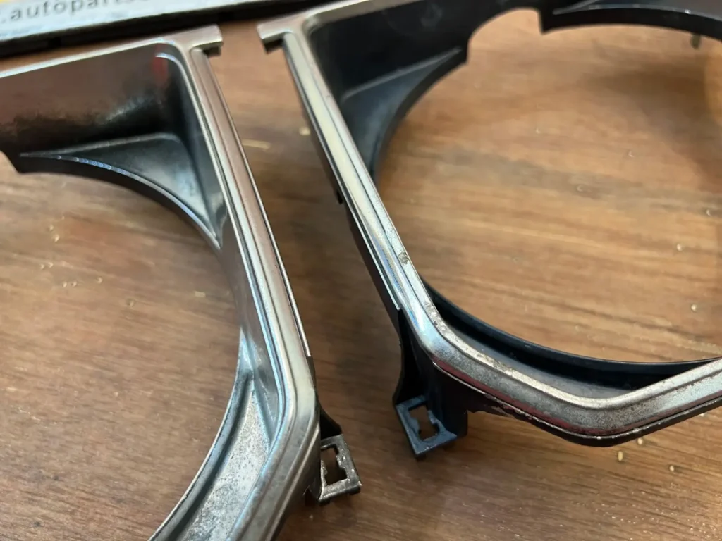 Corolla 1980 GT chrome headlight bezels OEM (9)