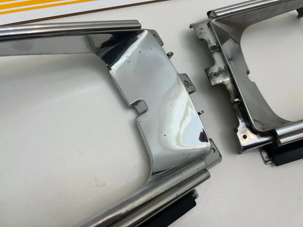 Toyota Hilux 1984 1985 1986 1987 1988 headlight chrome bezels pair (5)