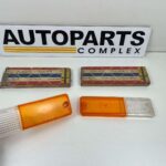 Datsun 720 Pickup Front Bumper Turn Signal Lamp Light Lens Set 26126-02W00 NOS (2)