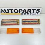 Datsun 720 Pickup Front Bumper Turn Signal Lamp Light Lens Set 26126-02W00 NOS (5)