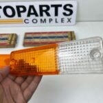 Datsun 720 Pickup Front Bumper Turn Signal Lamp Light Lens Set 26126-02W00 NOS (8)