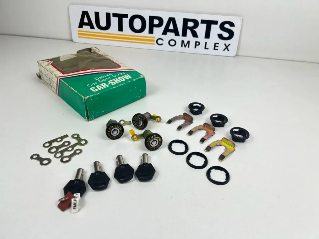 Doors trunk oldschool lock kit - Car show anti theft security locks - Universal fitting (10)