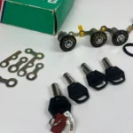 Doors trunk oldschool lock kit - Car show anti theft security locks - Universal fitting (6)