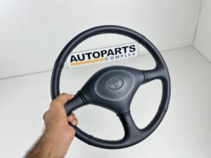 Toyota AE101 Corolla GT Levin OEM Black Leather Steering Wheel (2)