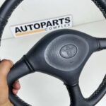 Toyota AE101 Corolla GT Levin OEM Black Leather Steering Wheel (3)
