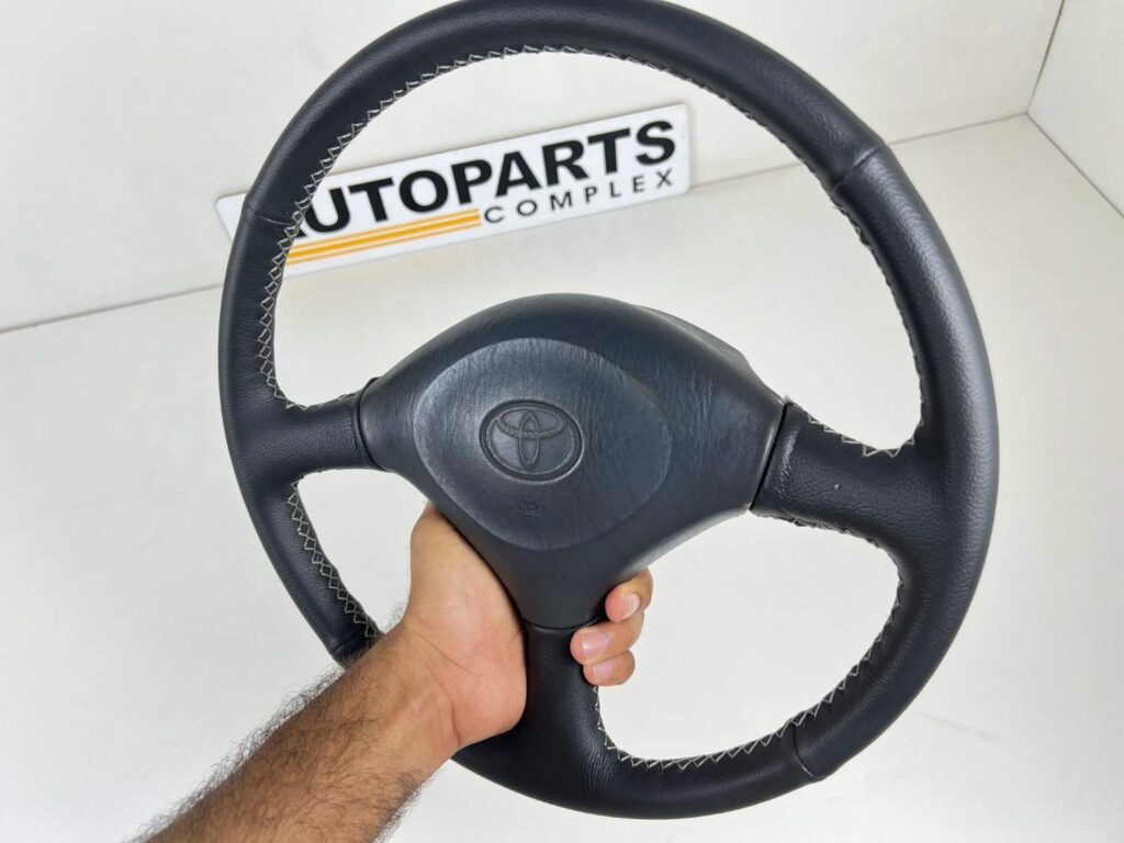 Toyota AE101 Corolla GT Levin OEM Black Leather Steering Wheel (6)