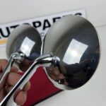 Classic chrome metal side view mirrors (4)