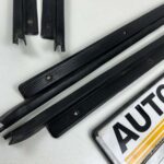 Corolla 1980 - 1983 4-Door Scuff trims rocker plastics (Black) (3)