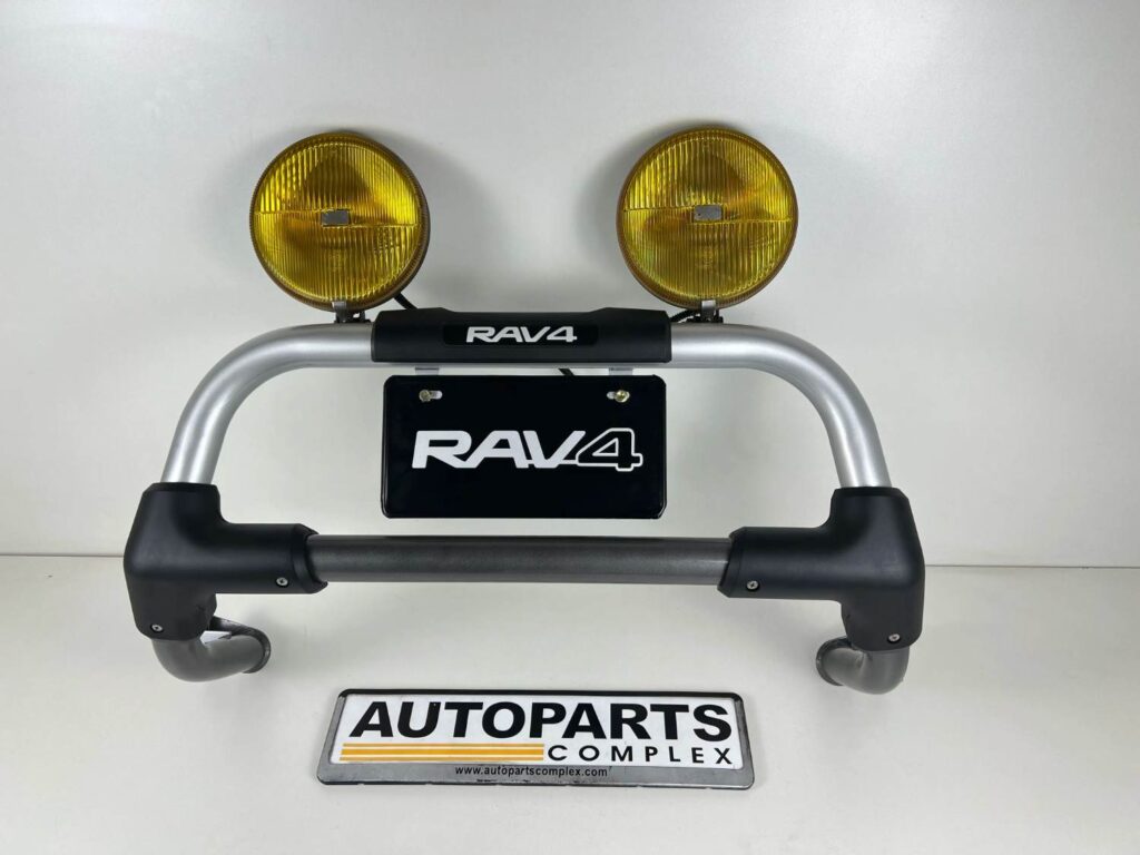Toyota RAV4 1996 - 2000 Front Nudge Bar Bull Bar 52410-42020 w Yellow Fog Lights (1)
