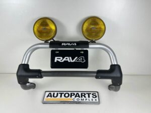 Toyota RAV4 1996 - 2000 Front Nudge Bar Bull Bar 52410-42020 w Yellow Fog Lights (1)