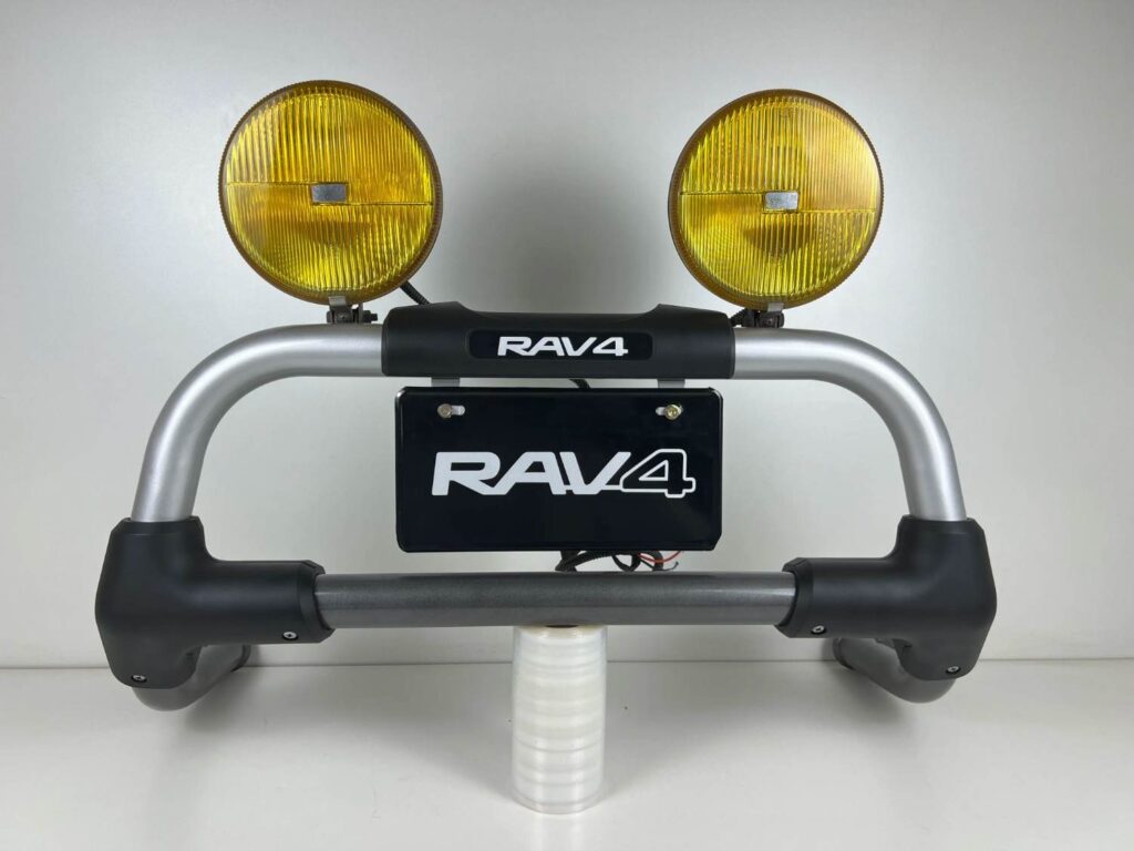 Toyota RAV4 1996 - 2000 Front Nudge Bar Bull Bar 52410-42020 w Yellow Fog Lights (2)