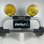Toyota RAV4 1996 - 2000 Front Nudge Bar Bull Bar 52410-42020 w Yellow Fog Lights (2)