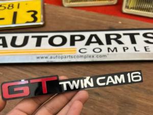 Twin cam 16 trunk lid badge for Ae82 Ae80 corolla