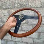 Authentic Vintage Nardi Classic Mahogany Wood Steering Wheel – Black Spokes (1)