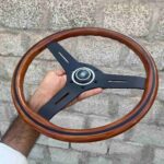 Authentic Vintage Nardi Classic Mahogany Wood Steering Wheel – Black Spokes (10)