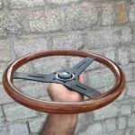 Authentic Vintage Nardi Classic Mahogany Wood Steering Wheel – Black Spokes (6)