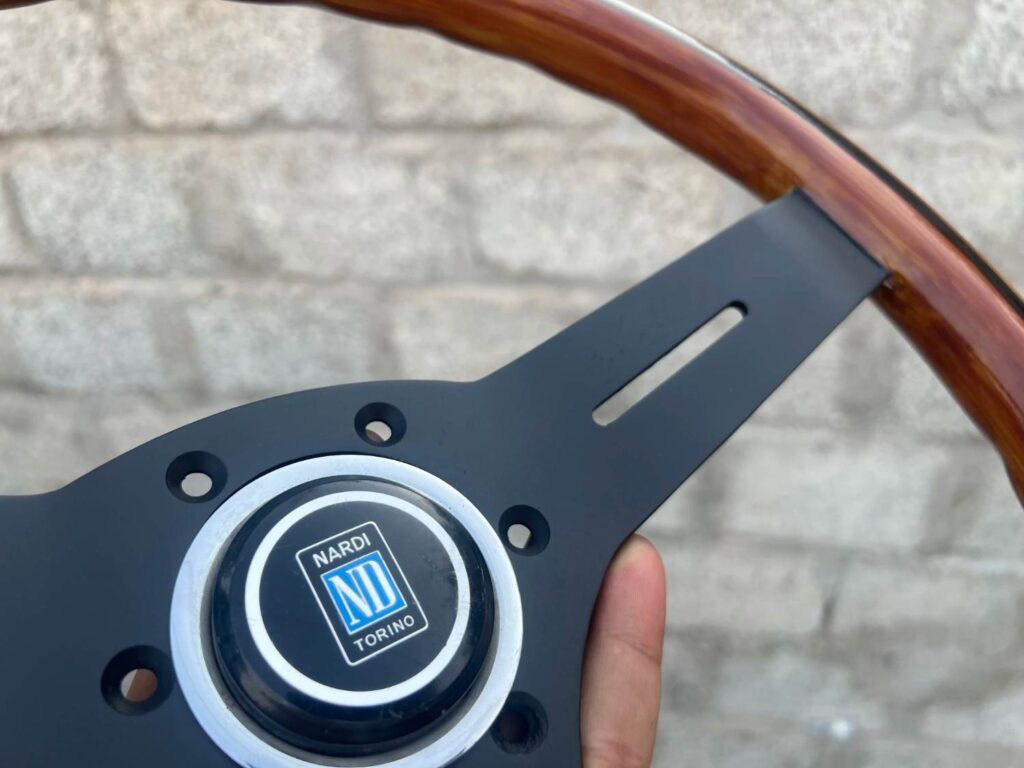Authentic Vintage Nardi Classic Mahogany Wood Steering Wheel – Black Spokes (8)